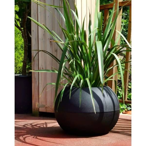 Riviera - Riviera -  Pot De Fleurs Boule -  D40 - Noir - Imagen 2