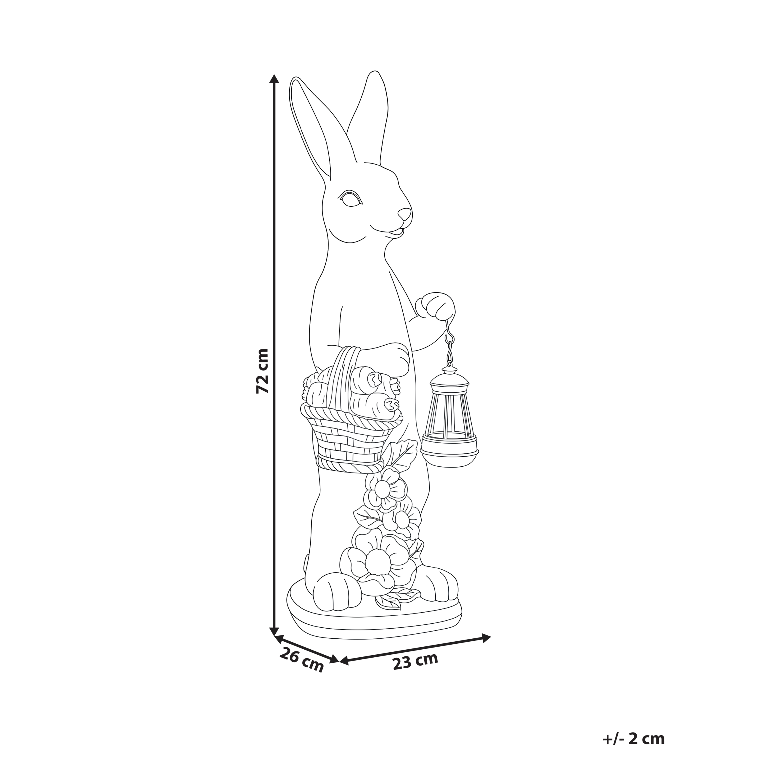 Beliani - Statue de jardin Oxyde de magnésium Doré OTTERUP - 23x26x72- Beliani - Image 3