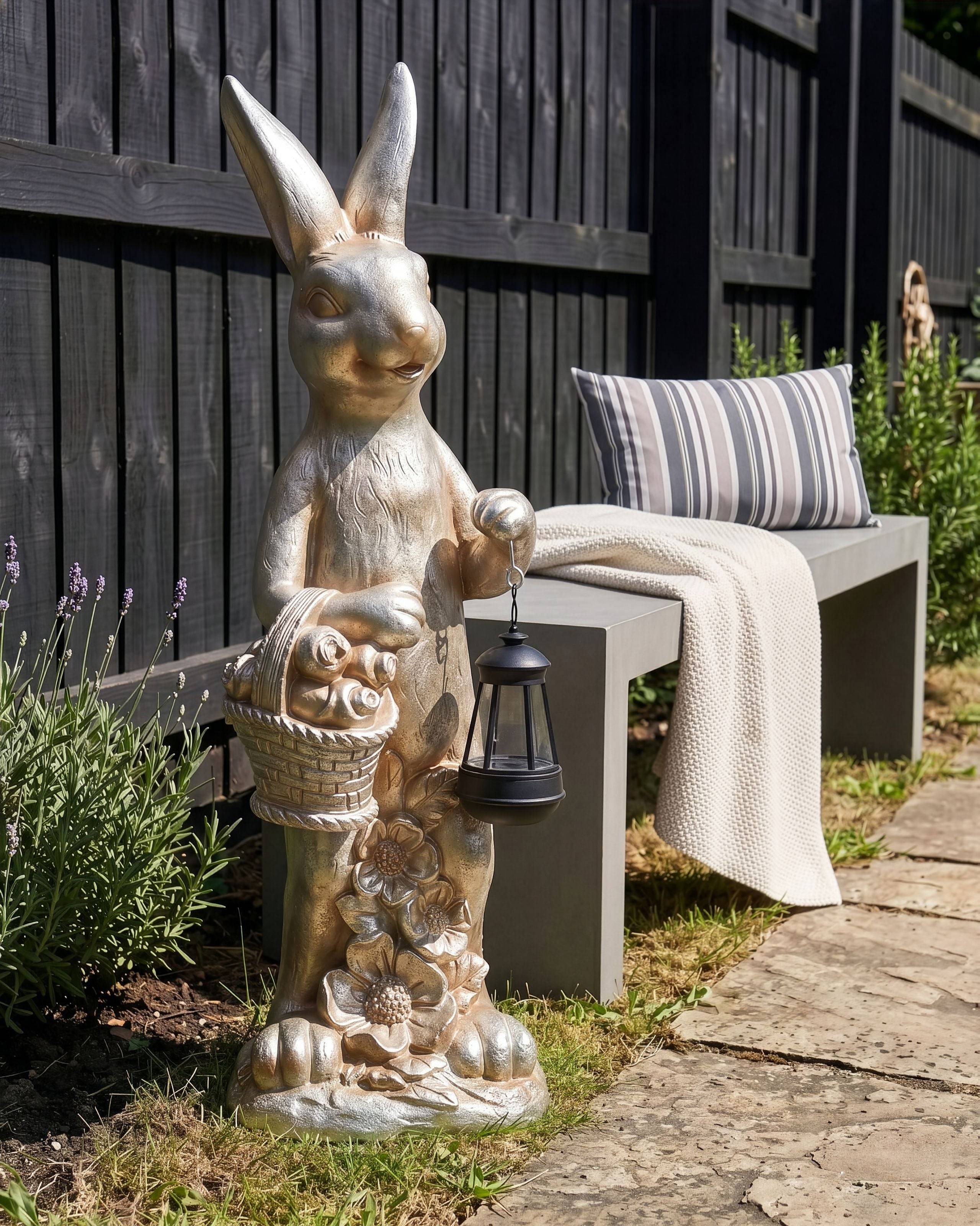 Beliani - Statue de jardin Oxyde de magnésium Doré OTTERUP - 23x26x72- Beliani - Image 1