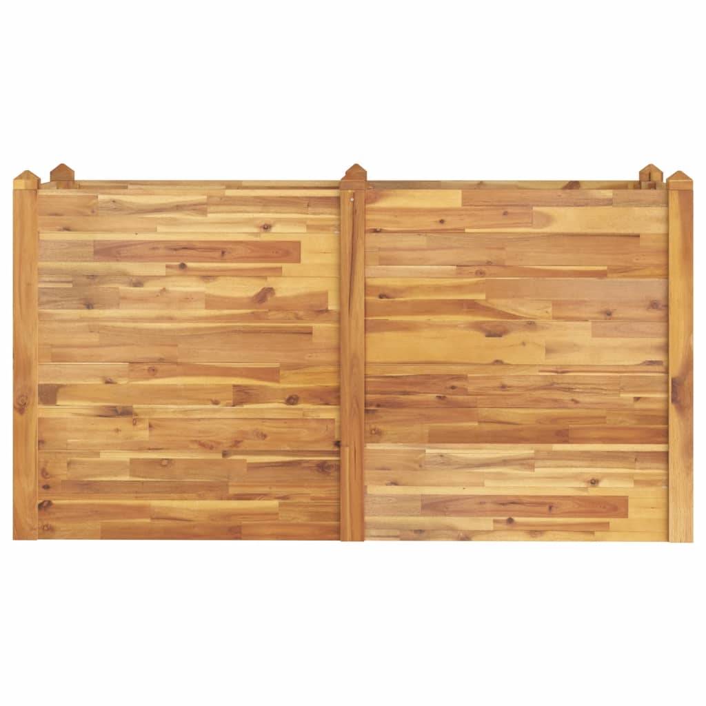 ComfortXL - Grand carré potager haut en acacia massif empilable pour jardin 160x60x84cm – ComfortXL Outdoor Living - Image 3