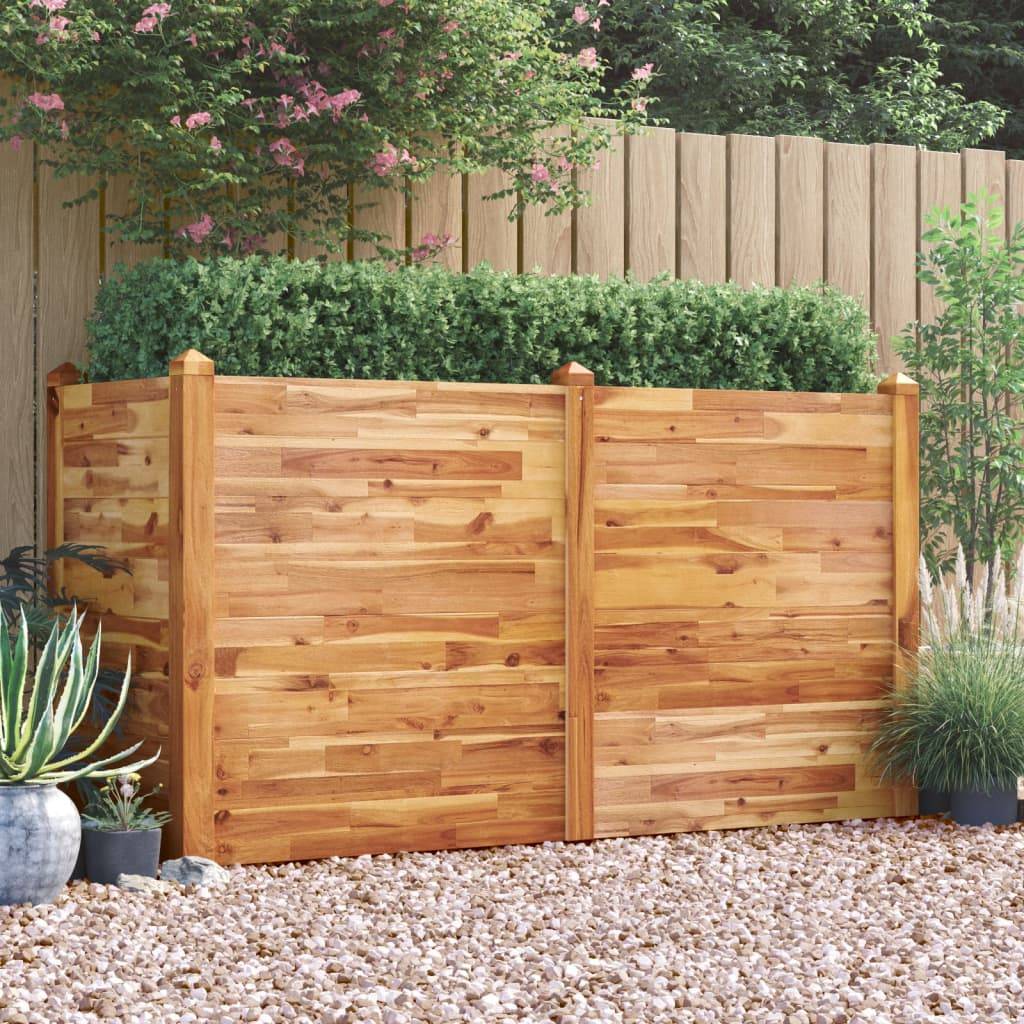 ComfortXL - Grand carré potager haut en acacia massif empilable pour jardin 160x60x84cm – ComfortXL Outdoor Living - Image 1