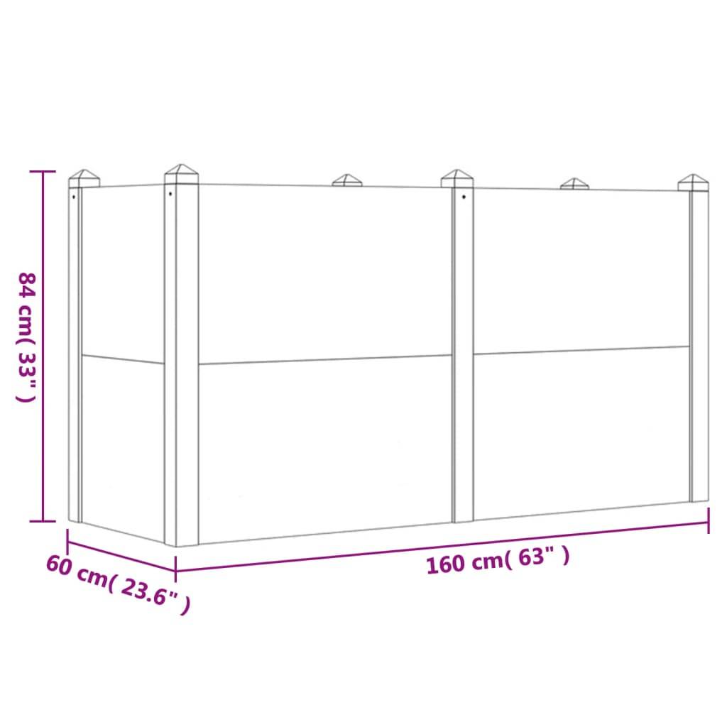 ComfortXL - Grand carré potager haut en acacia massif empilable pour jardin 160x60x84cm – ComfortXL Outdoor Living - Image 6