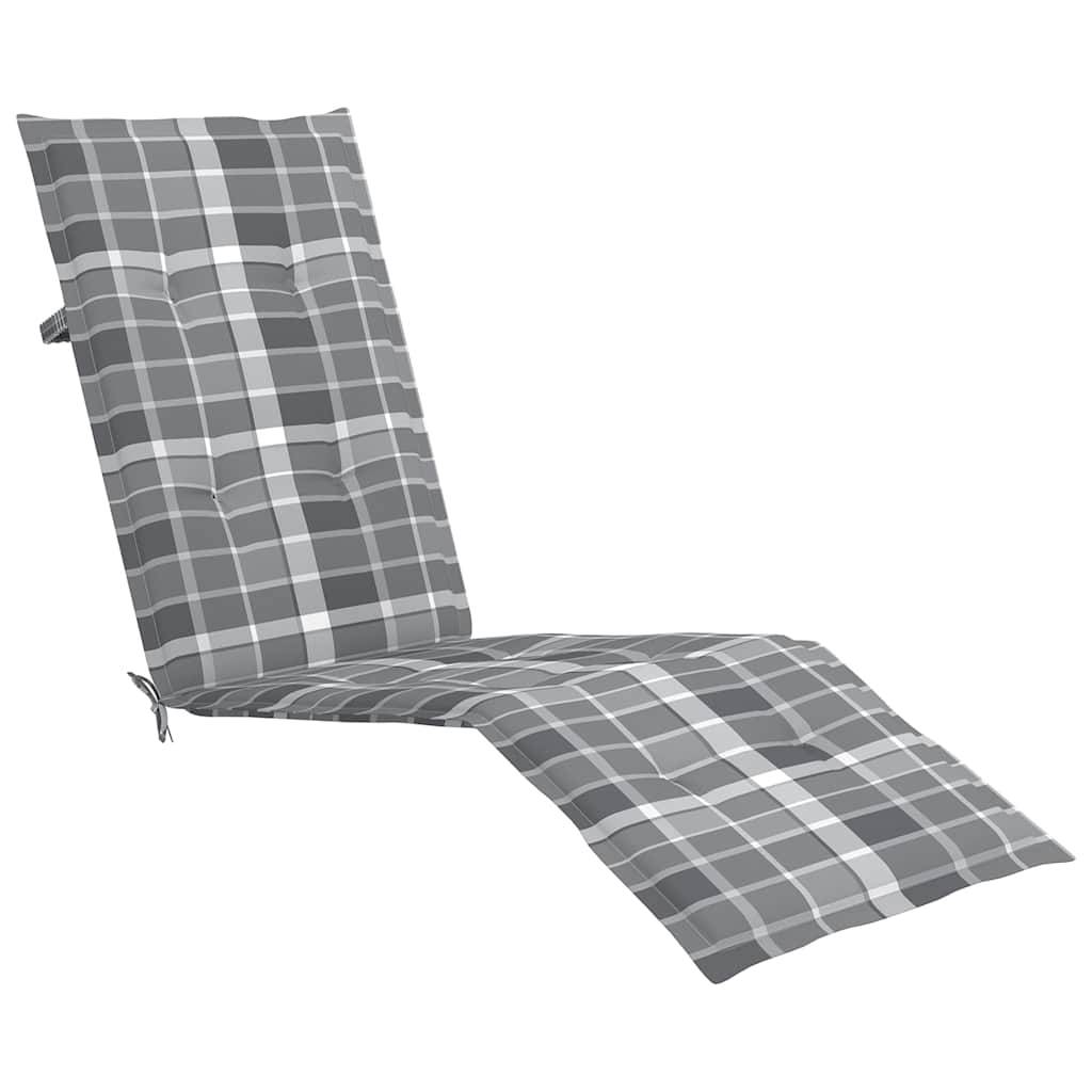 Chaise longue | Transat | Bain de soleil d'extérieur repose-pied et coussin Acacia solide - Image 6
