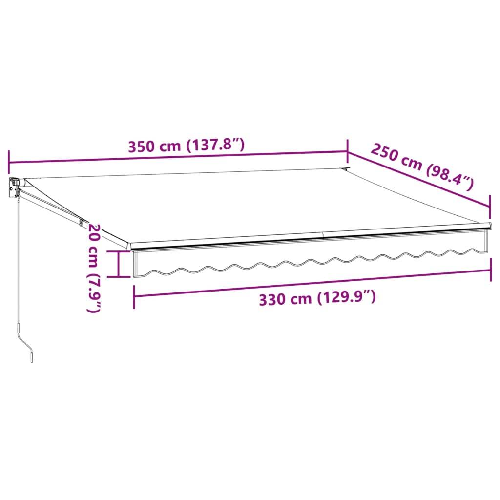 Prolenta Premium - Store banne Piak Gris 350 X 250 cm - P95091G - Image 9