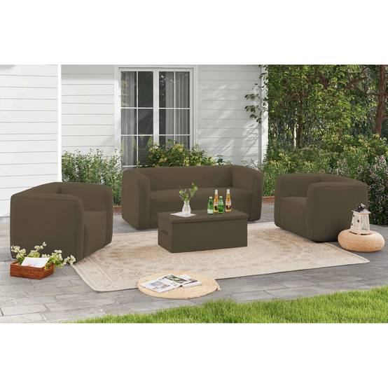 Fauteuil gonflable Terracotta - Intérieur et extérieur - Couleur Camel - Imagen 5