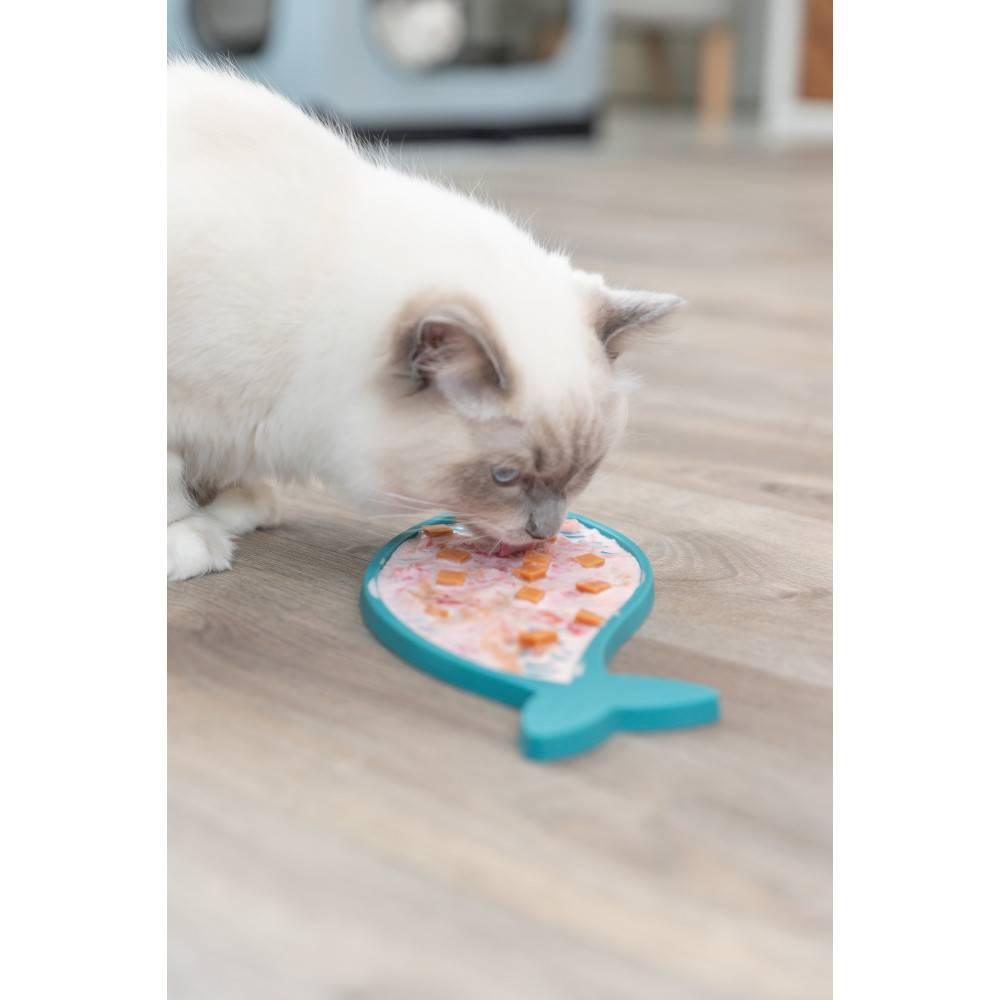 Trixie - Table à lécher Lick'n'Snack en forme poisson  28 cm pour chat - Imagen 4