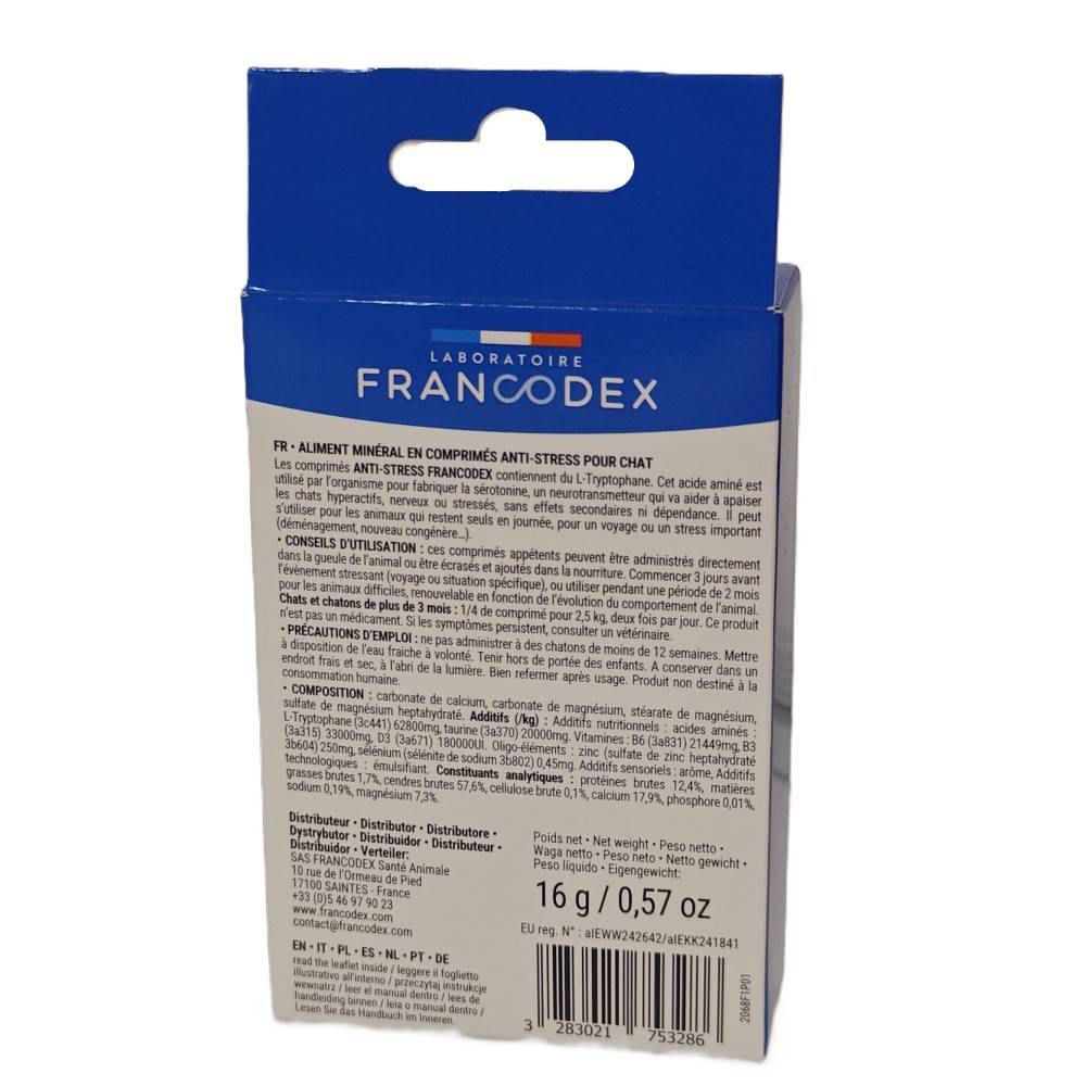 Francodex - 30 Comprimés Anti-Stress Pour Chats - Image 2