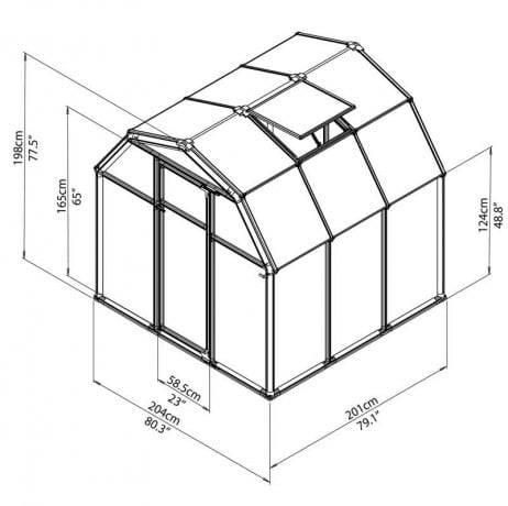 Canopia - Serre de jardin en polycarbonate Rion Eco Grow 4,10 m², Ancrage au sol Non - Image 3