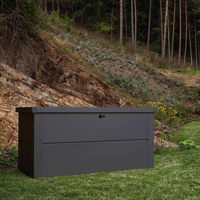 Guardi - Coffre de jardin - taille S - Anthracite - 135x65x69 - acier Guardi - Image 4
