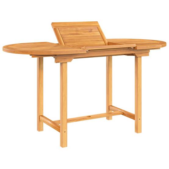 Table extensible de jardin bois de teck solide 110-160 x 80 x 75 cm - PANGIVO - Image 4