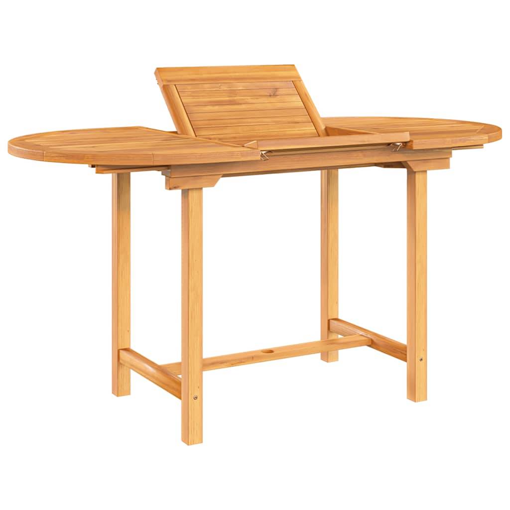 Table extensible de jardin bois de teck solide 110-160 x 80 x 75 cm - PANGIVO - Image 4