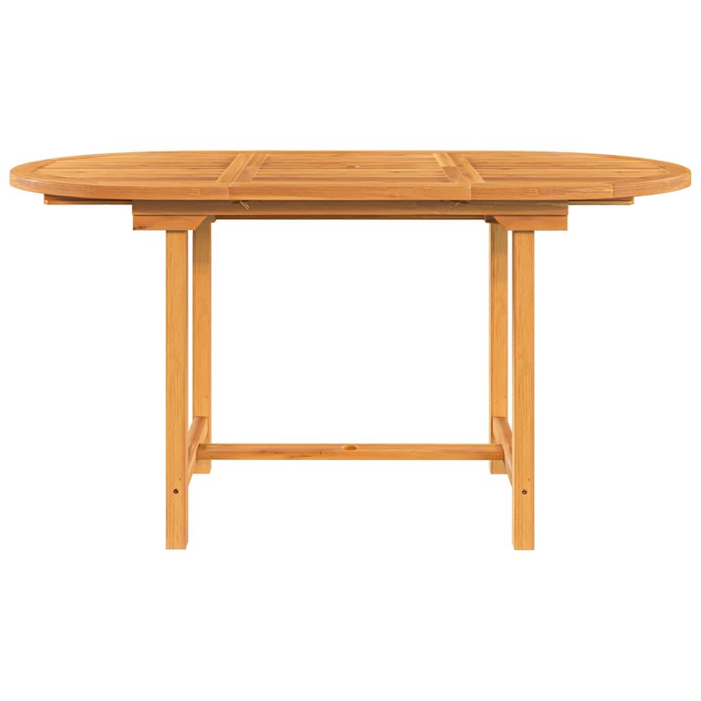 Table extensible de jardin bois de teck solide 110-160 x 80 x 75 cm - PANGIVO - Image 5