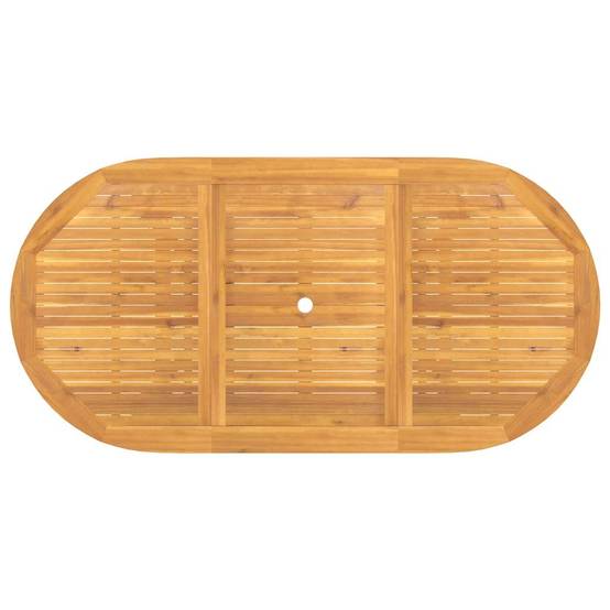 Table extensible de jardin bois de teck solide 110-160 x 80 x 75 cm - PANGIVO - Image 7