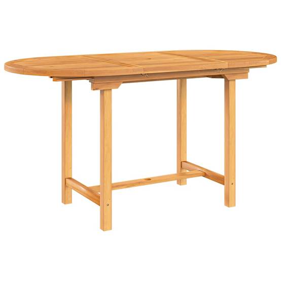 Table extensible de jardin bois de teck solide 110-160 x 80 x 75 cm - PANGIVO - Image 2