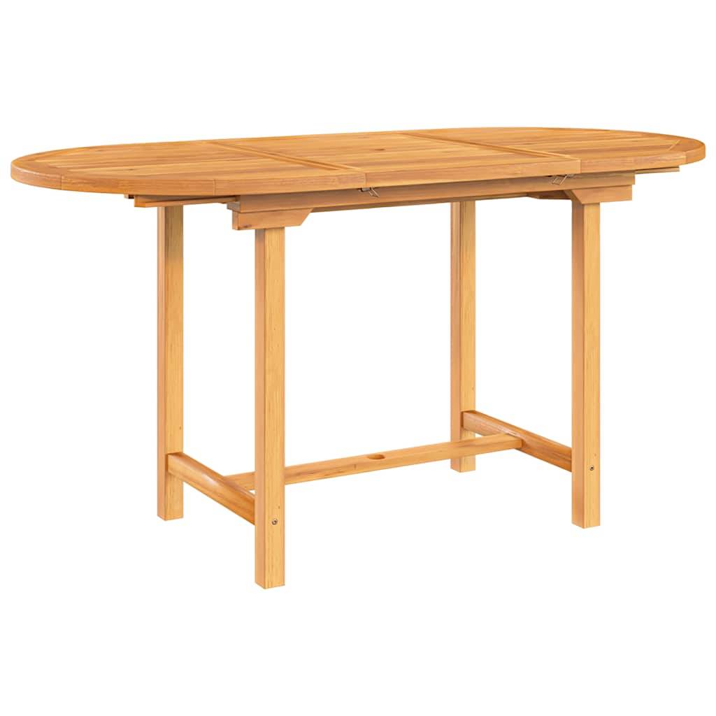 Table extensible de jardin bois de teck solide 110-160 x 80 x 75 cm - PANGIVO - Image 2