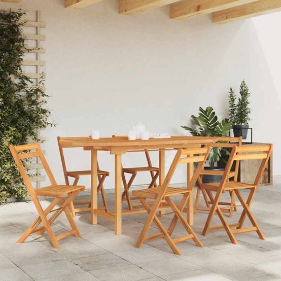 Table extensible de jardin bois de teck solide 110-160 x 80 x 75 cm - PANGIVO - Image 1