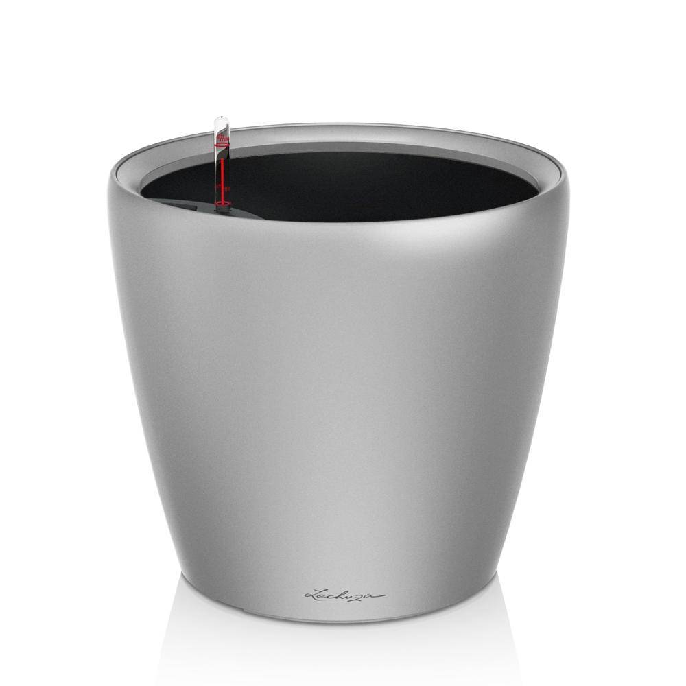 Lechuza - Classico Premium LS 28 - kit complet, argent métallisé  Ø 28 x 26 Lechuza - Imagen 1