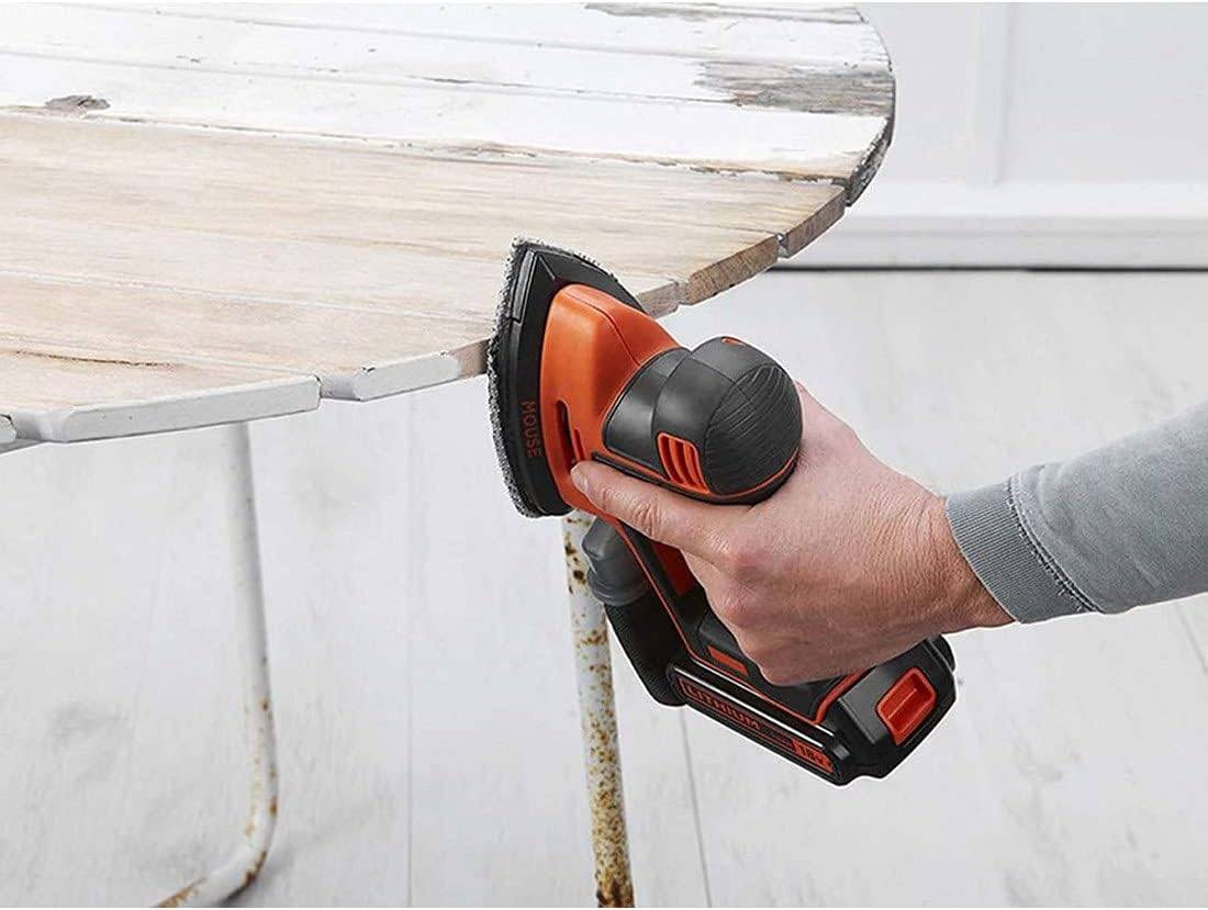 Black & Decker - Ponceuse de détail Mouse sans fil - 18V - BLACK+DECKER - avec 1 batterie 18V 1.5Ah - chargeur - accessoires - boite de rangement - BDCDS18-QW - Imagen 4
