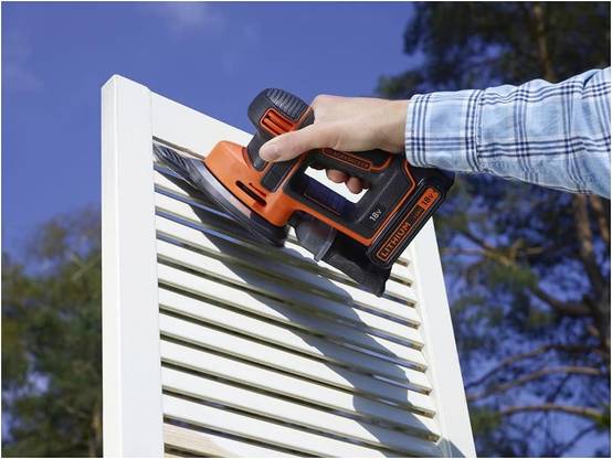 Black & Decker - Ponceuse de détail Mouse sans fil - 18V - BLACK+DECKER - avec 1 batterie 18V 1.5Ah - chargeur - accessoires - boite de rangement - BDCDS18-QW - Imagen 5