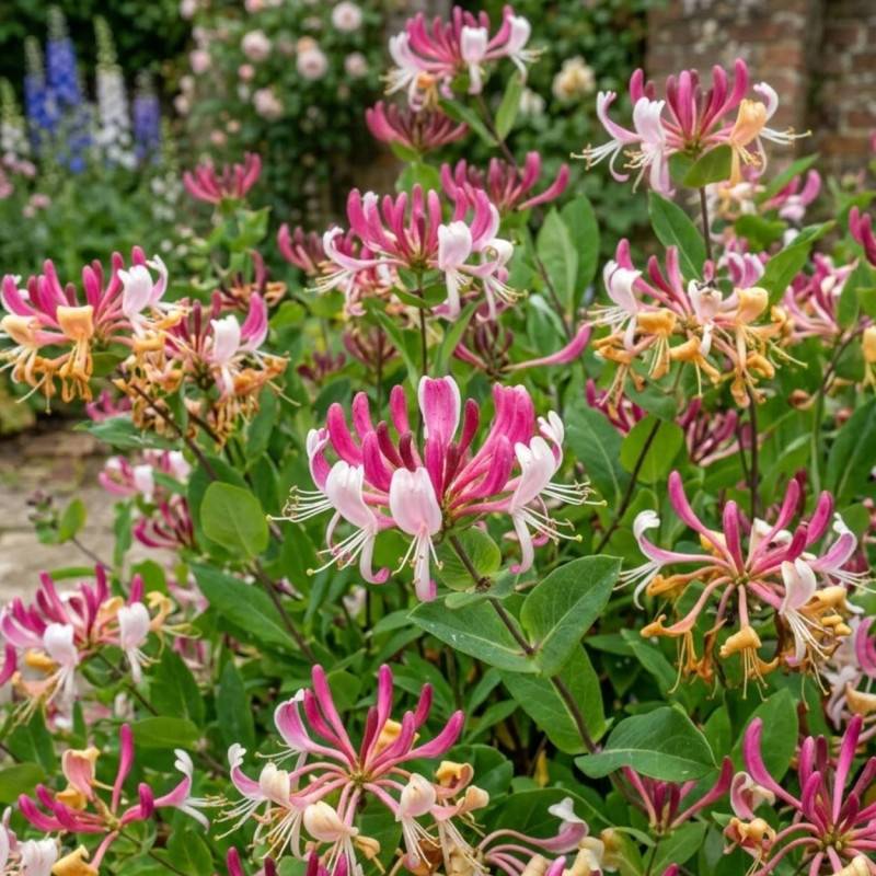 Chèvrefeuille CAPRILIA® Imperial 'Inov 86' à fleurs Rose - feuillage Persistant - Godet - 5/10 cm-  hauteur à maturité De 3,00 m à 5,00 m - Imagen 3