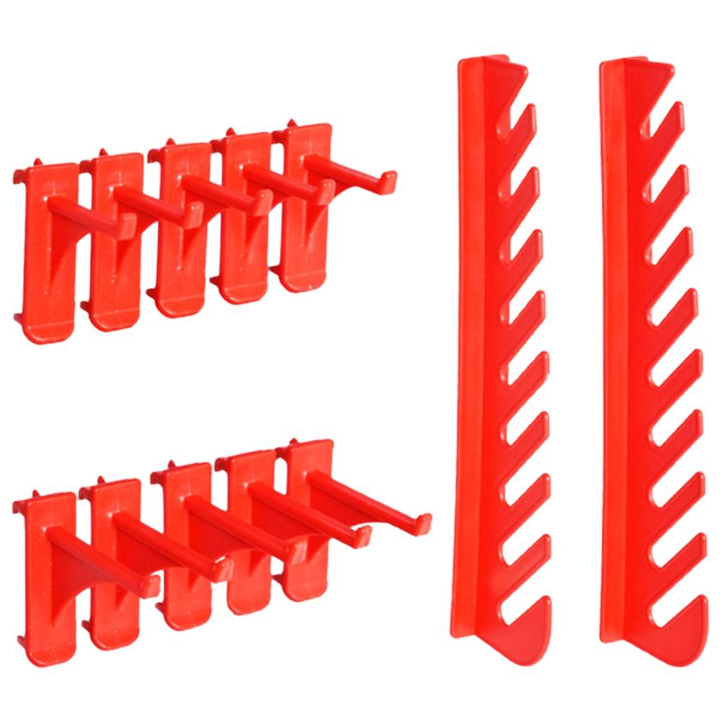 Helloshop26 - Kit de bacs de stockage et panneaux muraux 29 pièces rouge et noir - Imagen 3