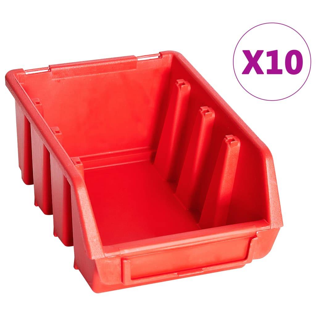Helloshop26 - Kit de bacs de stockage et panneaux muraux 29 pièces rouge et noir - Imagen 2