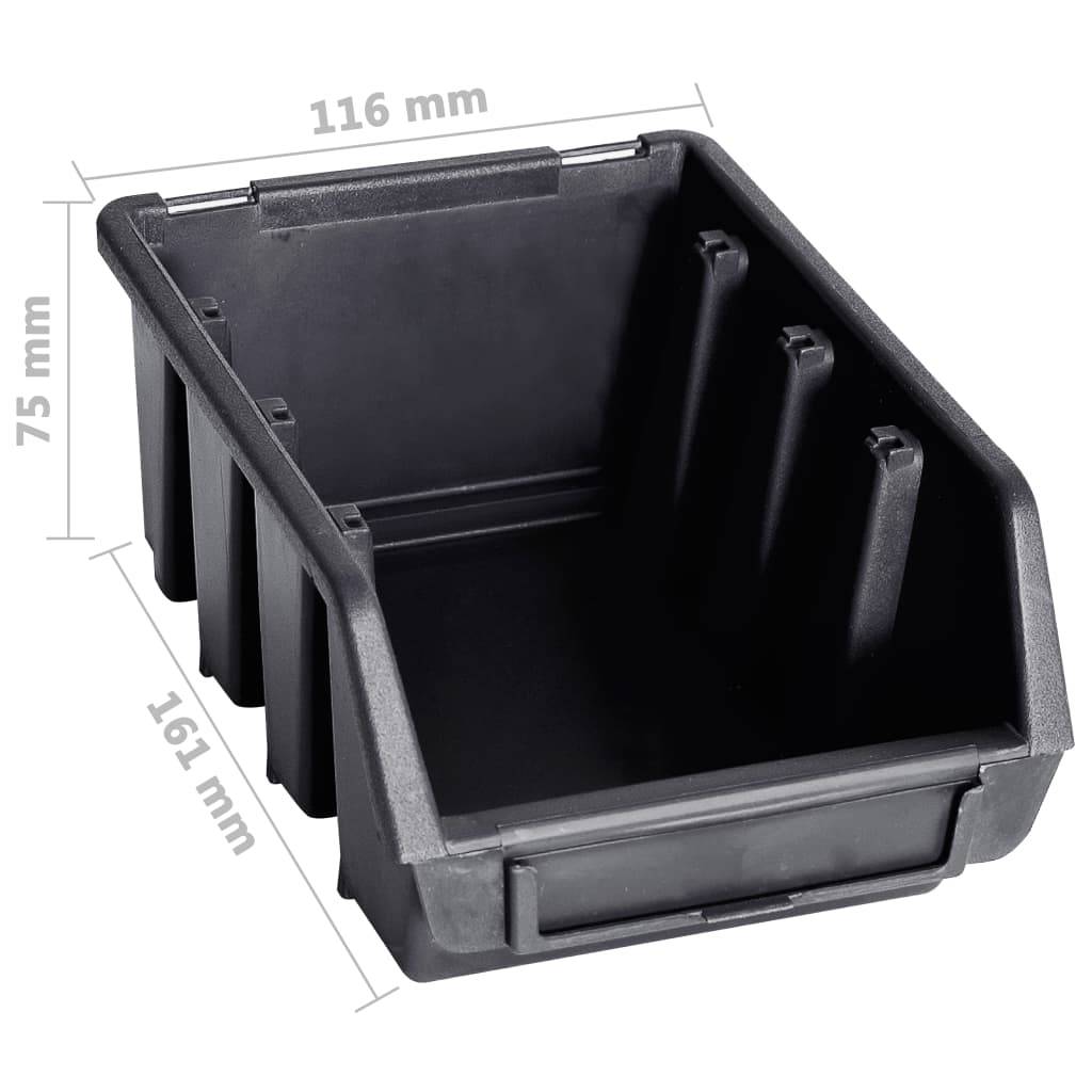 Helloshop26 - Kit de bacs de stockage et panneaux muraux 29 pièces rouge et noir - Imagen 8