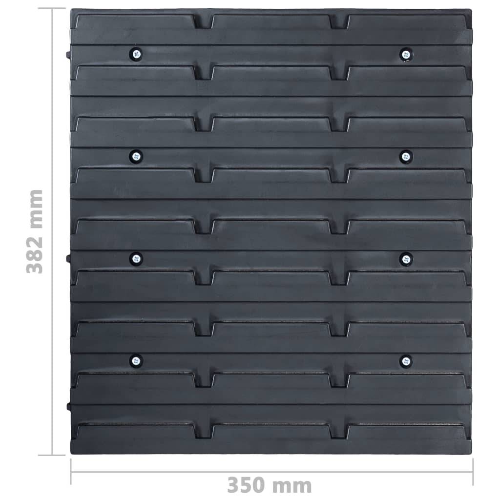 Helloshop26 - Kit de bacs de stockage et panneaux muraux 29 pièces rouge et noir - Imagen 9