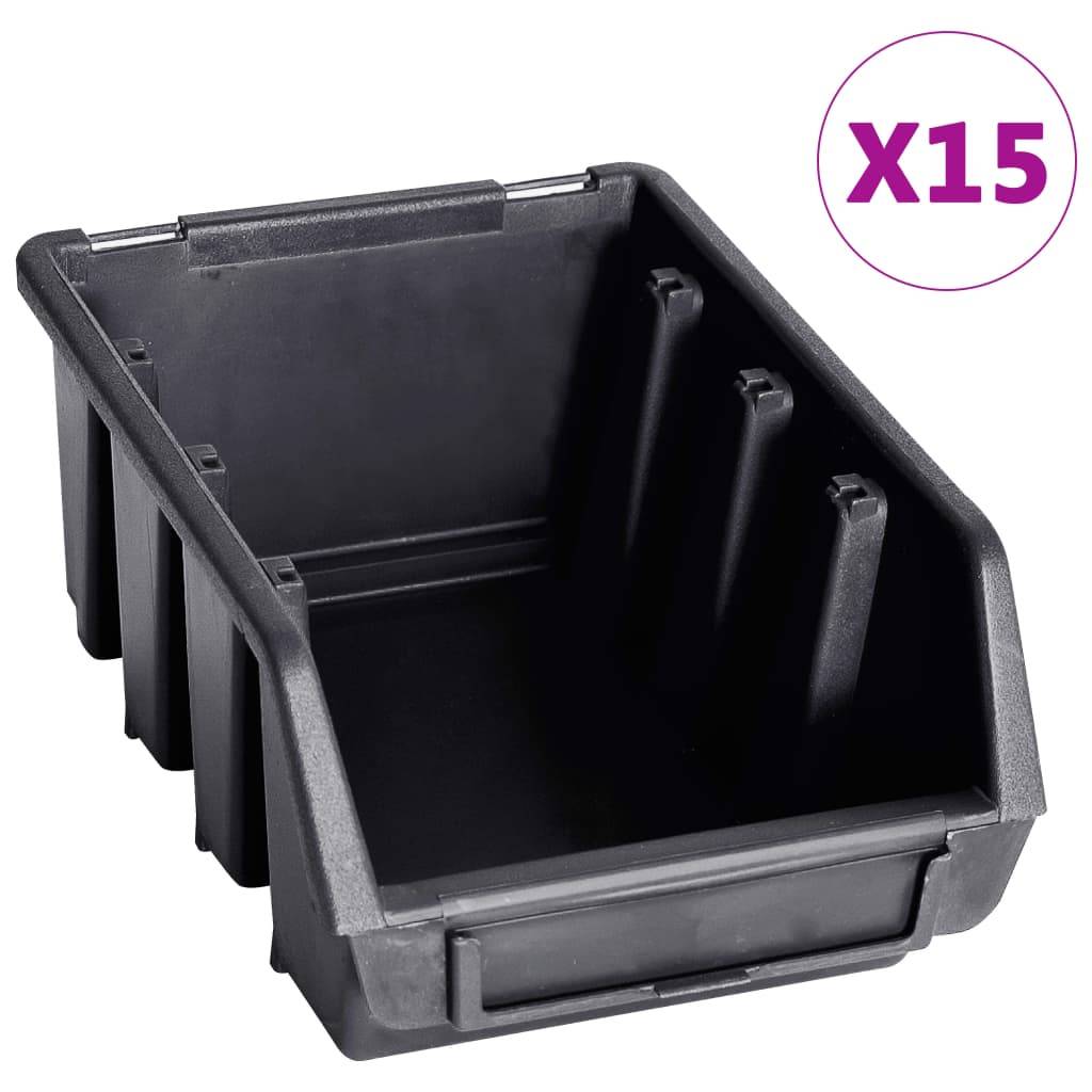 Helloshop26 - Kit de bacs de stockage et panneaux muraux 29 pièces rouge et noir - Imagen 5