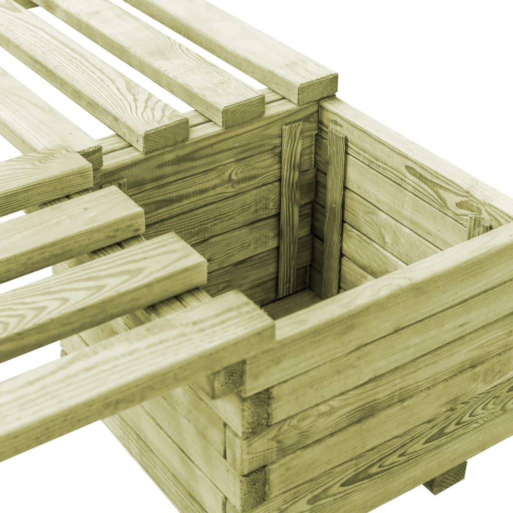 Banc de jardin à jardinières | Banquette De Jardin | Banc Extérieur Bois de pin imprégné Maison Chic - Image 5