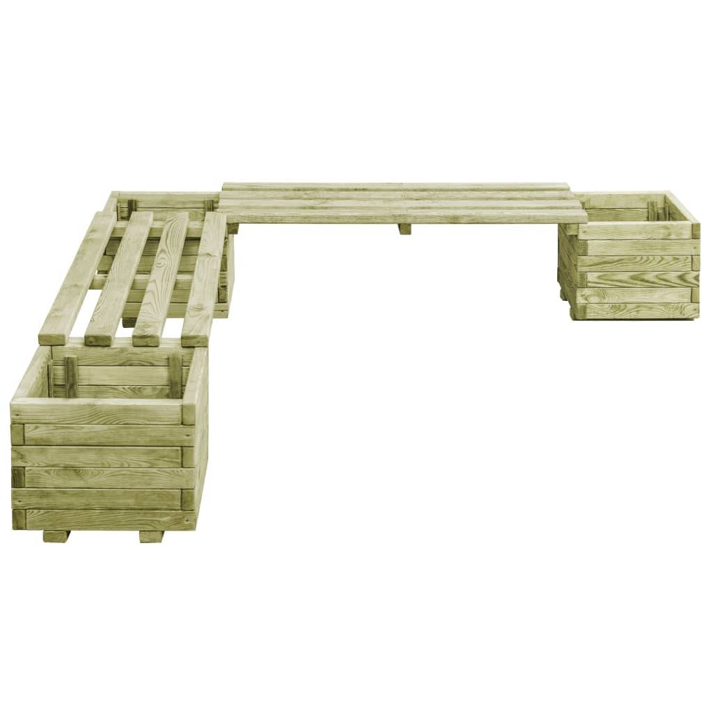 Banc de jardin à jardinières | Banquette De Jardin | Banc Extérieur Bois de pin imprégné Maison Chic - Image 1