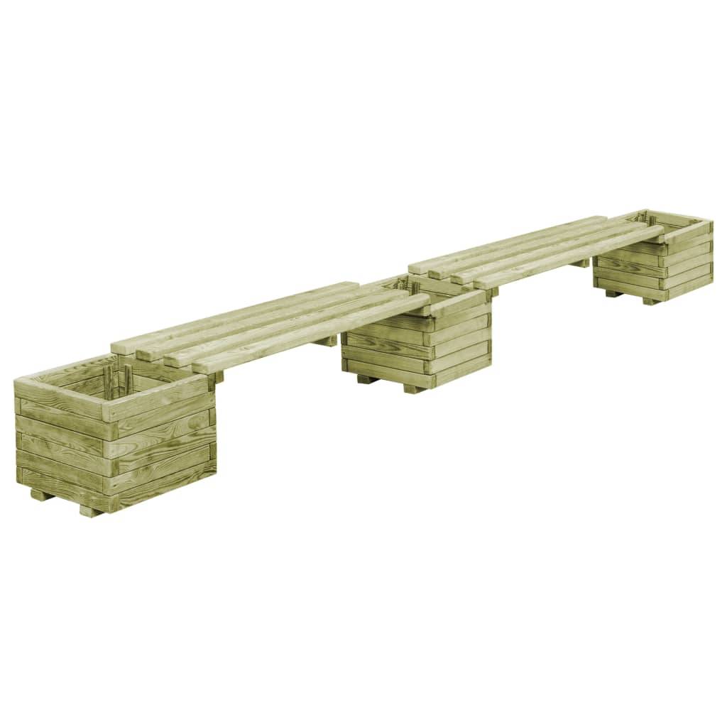 Banc de jardin à jardinières | Banquette De Jardin | Banc Extérieur Bois de pin imprégné Maison Chic - Image 4