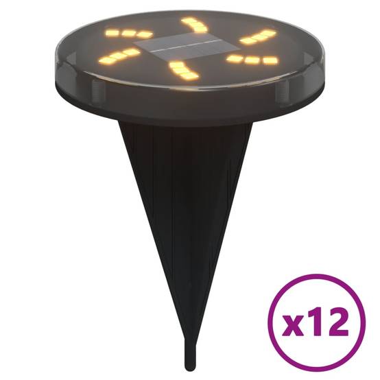 Lampe d'extérieur - Lampe de jardins solaires de sol et piquets de sol 12 pcs-JU795 - Image 1