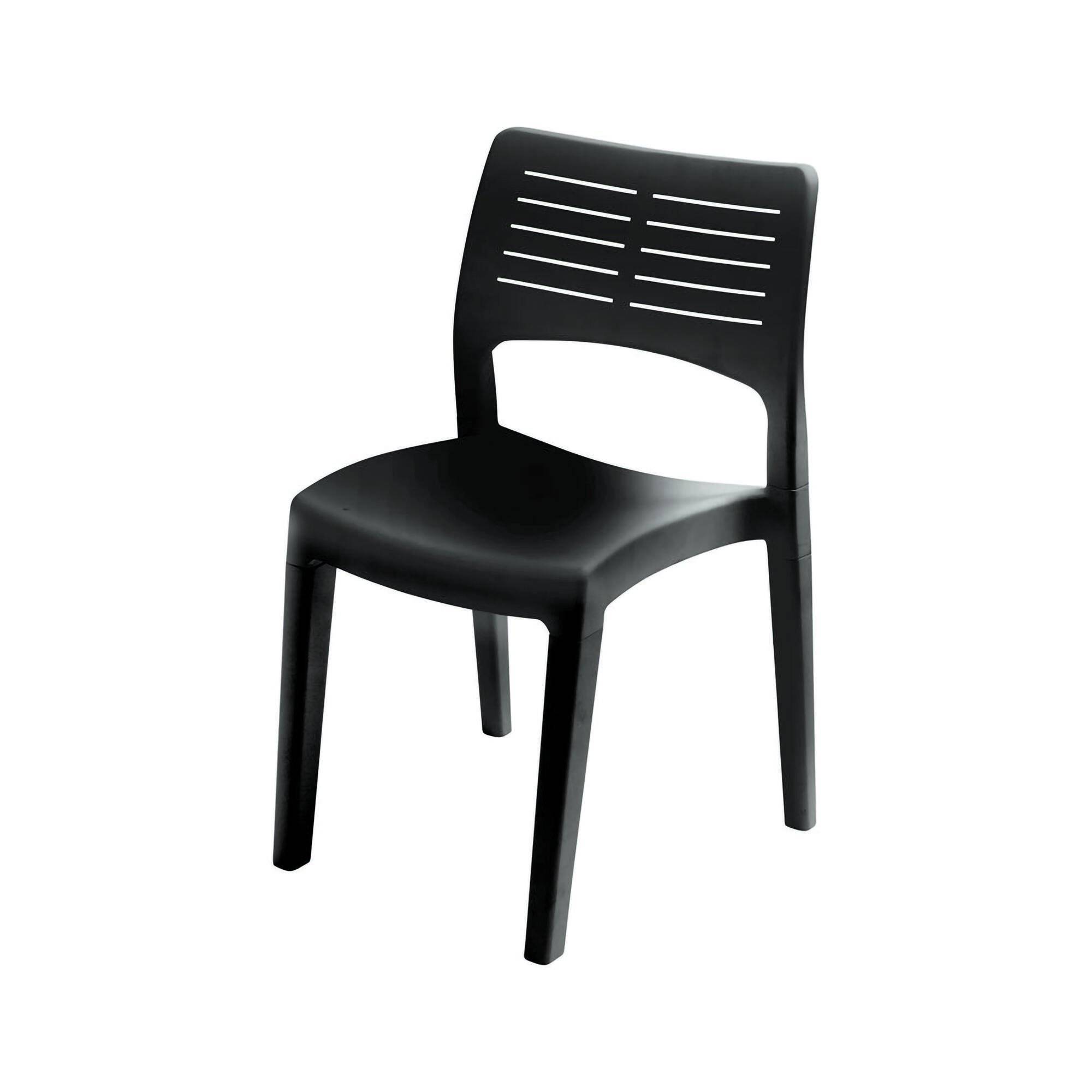 Dmora - Chaise d'extérieur Gaeta, Siège de jardin, Chaise pour table à manger, Fauteuil d'extérieur, 100% Made in Italy, 50x51h82 Cm, Anthracite - Imagen 1