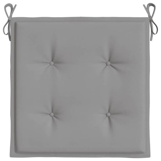 Coussins de chaise jardin lot de 6 gris 50x50x3 cm tissu oxford P149 - Image 6