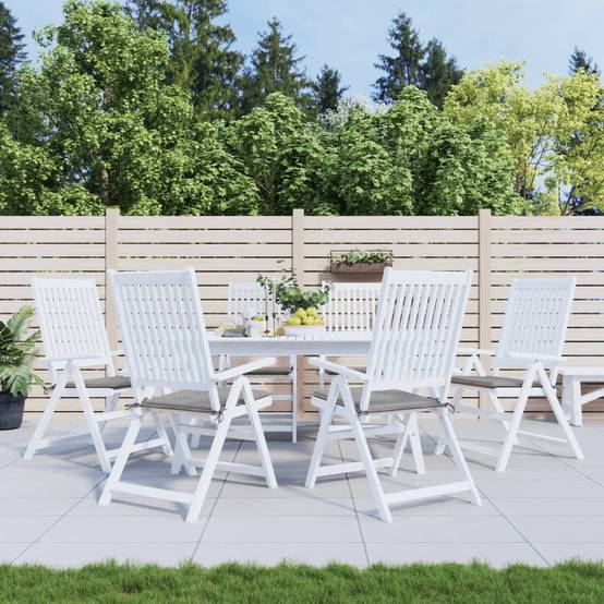 Coussins de chaise jardin lot de 6 gris 50x50x3 cm tissu oxford P149 - Image 2