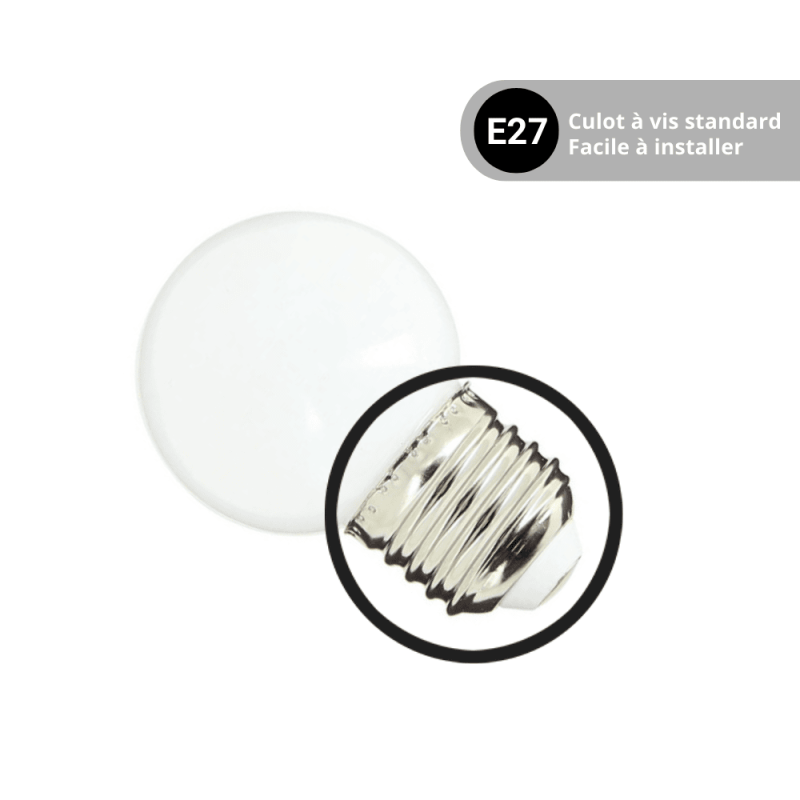 Xanlite - Lot de 5 Ampoules LED, Culot E27, Blanc Chaud, Spécial Extérieur - PACK5EEGRLP - Image 3