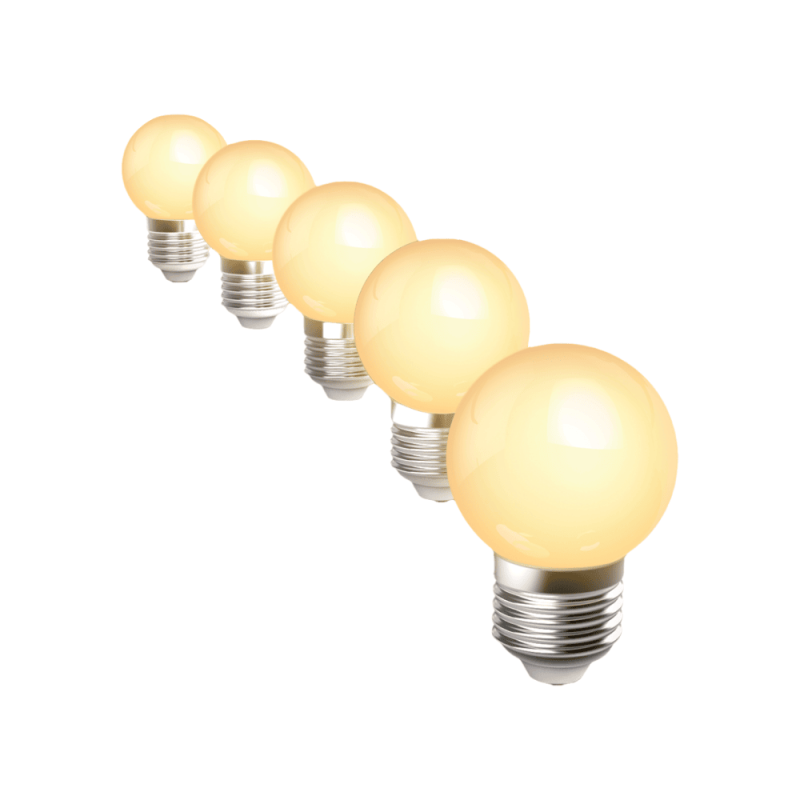 Xanlite - Lot de 5 Ampoules LED, Culot E27, Blanc Chaud, Spécial Extérieur - PACK5EEGRLP