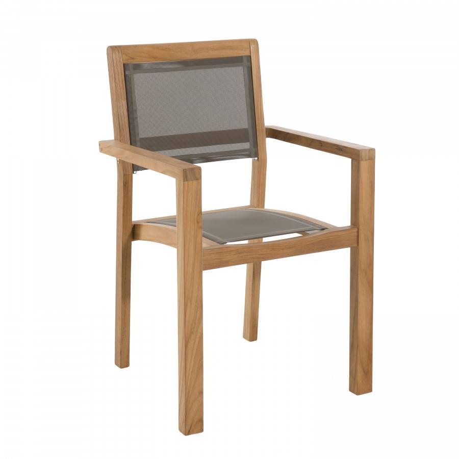Macabane - HARRIS - SALON DE JARDIN EN BOIS TECK 4/6 pers - Ensemble de jardin -1 Table rectangulaire extensible 120/180*90 cm - Imagen 7
