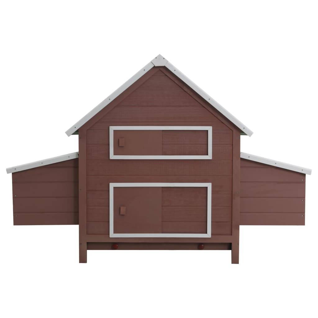 Vidaxl - Poulailler Marron 157x97x110 cm Bois vidaXL 170856 - Imagen 7
