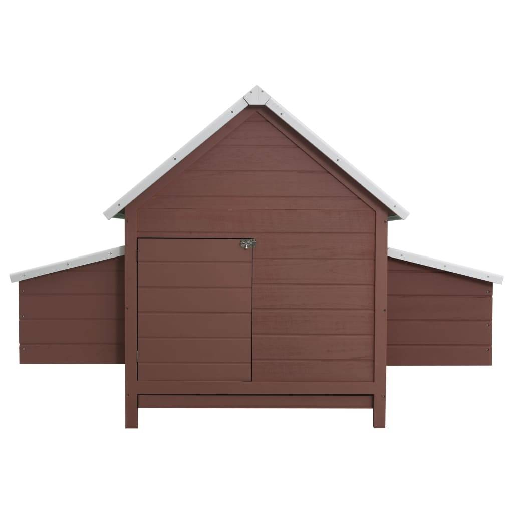 Vidaxl - Poulailler Marron 157x97x110 cm Bois vidaXL 170856 - Imagen 5