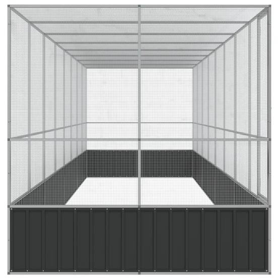 Volière Extérieure Spacieuse Acier Galvanisé 832x207cm Argent - ComfortXL Outdoor Living - Image 4