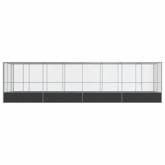 Volière Extérieure Spacieuse Acier Galvanisé 832x207cm Argent - ComfortXL Outdoor Living - Image 3