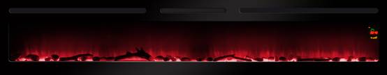 Cheminée électrique Encastrable Élysée Infinity 228 cm Effet Flammes LED Chemin'Arte - Image 3