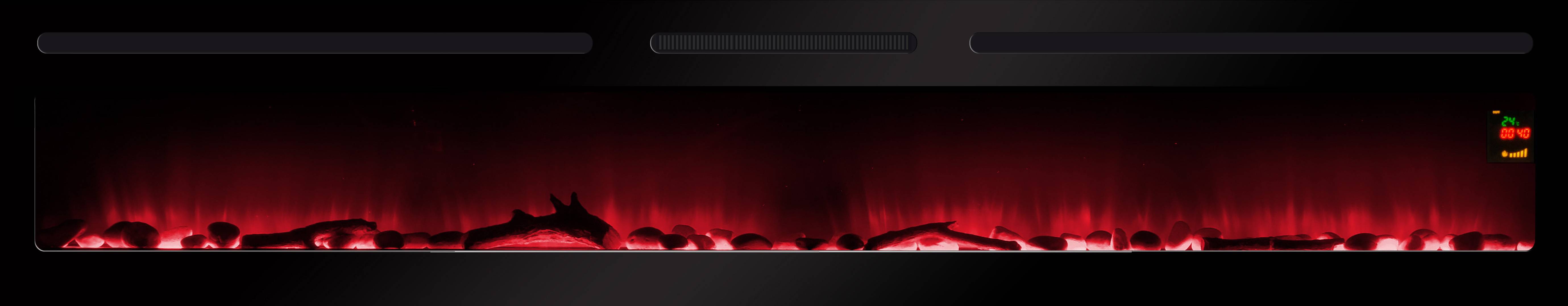 Cheminée électrique Encastrable Élysée Infinity 228 cm Effet Flammes LED Chemin'Arte - Image 3