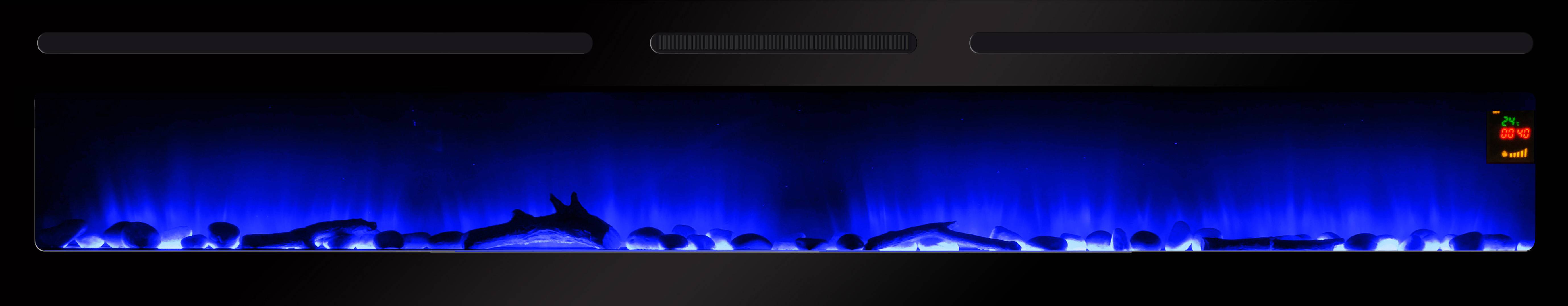 Cheminée électrique Encastrable Élysée Infinity 228 cm Effet Flammes LED Chemin'Arte - Image 2