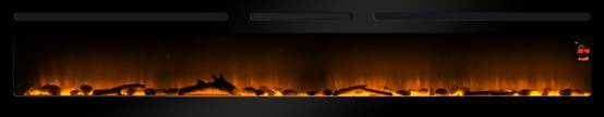 Cheminée électrique Encastrable Élysée Infinity 228 cm Effet Flammes LED Chemin'Arte - Image 1