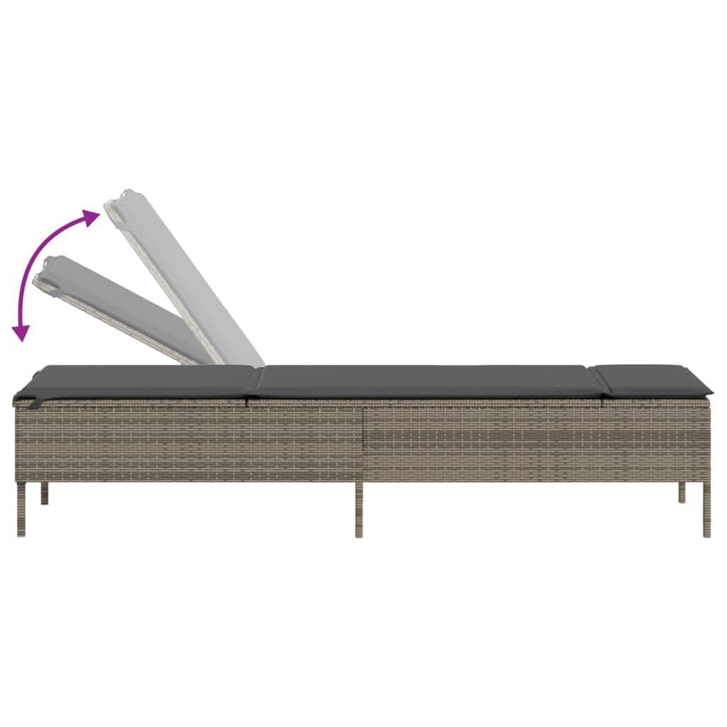 ComfortXL - 2 Transats Jardin Gris Résine Dossier Réglable Coussins Gris Foncé Terrasse – ComfortXL Outdoor Living - Image 8