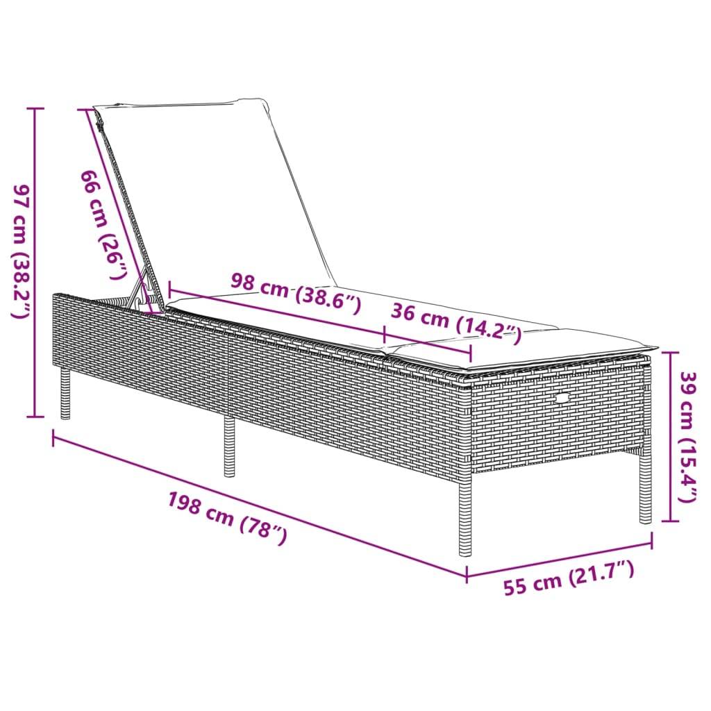 ComfortXL - 2 Transats Jardin Gris Résine Dossier Réglable Coussins Gris Foncé Terrasse – ComfortXL Outdoor Living - Image 6