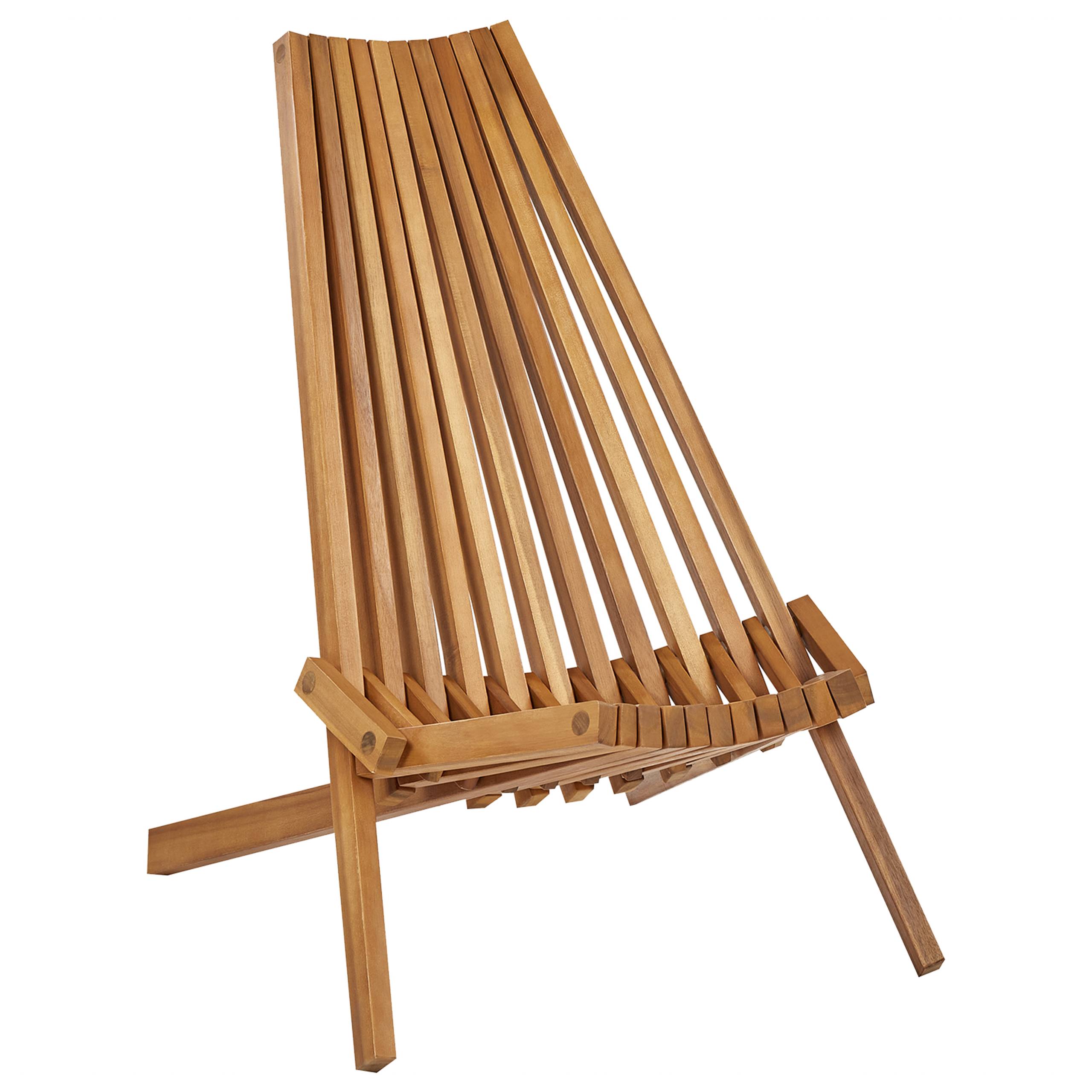 Beliani - Chaise de jardin Acacia Marron BELLANO - Beliani - Imagen 4